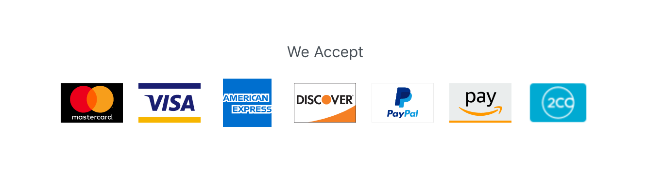 Payment Methods Accepted