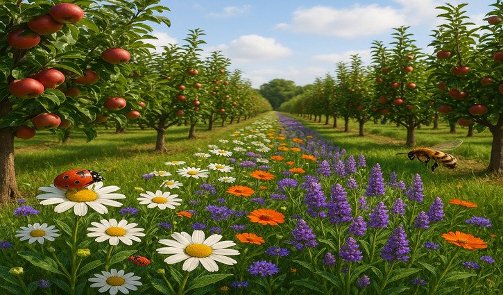 Flower Strips Help Apple Farmers Cut Pest Costs